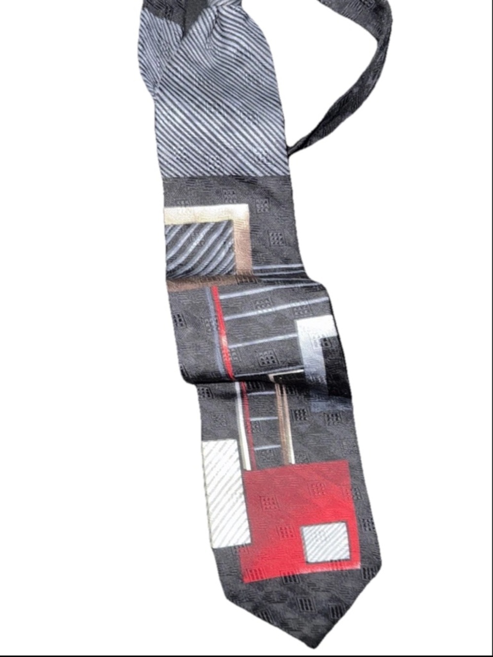 Wembley Men’s Neck Tie 100% Silk Geometric Multicolor Pattern